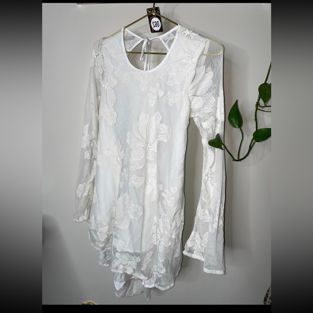 Free people lace open back dress